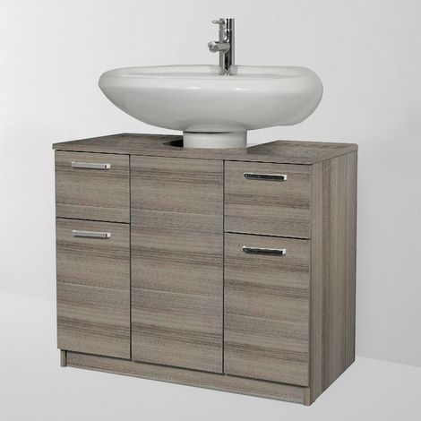 Mobile Copricolonna Bagno Universale 70 X 46 con ante e cassetti OLMO CAFFÈ