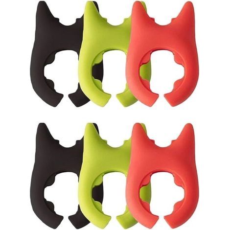 Set di 6 porta-spatole con supporto per coperchio e cucchiaio da minestra, clip in silicone per pentola e poggia-cucchiaio. (1/5)