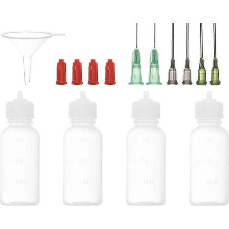 Flacons applicateurs de précision de 30 ml (1 oz), lot de 4, flacons souples à embout aiguille de 30 ml, mini-flacons souples à aiguille (1/5)