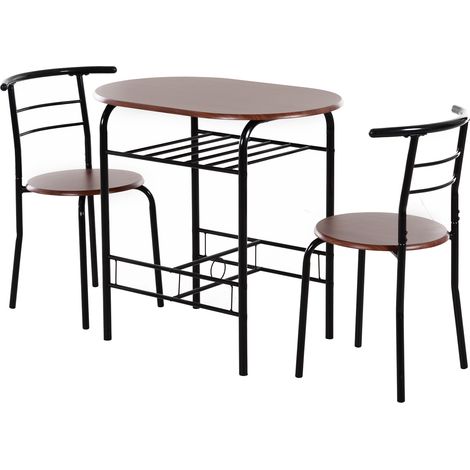 Set Tavolo 80x50x76 cm e 2 Sedie Rustic (1/5)