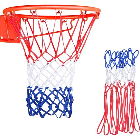 Basketball Nets Set of 2 - Fits Standard 18" (45cm) Hoops for 12 Standard Loops, Weatherproof Nylon Net for Basketball Hoops Indoor (1/5)
