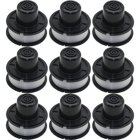 Chuancheng Packung mit 3/6/9 Trimmerköpfen für Black & Decker A6226 Fadenspulen GL250, ST300, GE600 (9) (1/5)