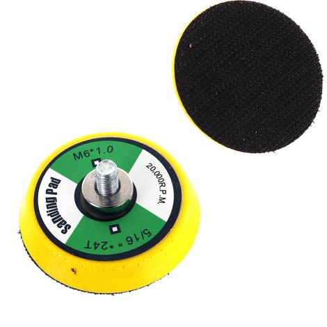 DISCO VELCRO PER SMERIGLIATRICE PNEUMATICA 50MM FILETTATURA M6 PER DISCHI (1/3)