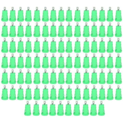 100Pcs Connecteur Banane 4mm Sécurisé à Visser, Borne à Anneau Nickelé en Cuivre pour Câbles, Adaptateur Vert (1/5)