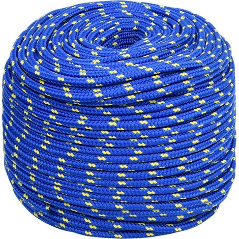 Corde de bateau, Corde de Chanvre, pour la Décoration, le Bricolage, le Jardinage Bleu 6 mm 250 m Polypropylène OIB1174E (1/5)