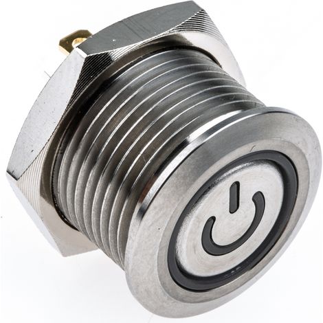 Bouton-poussoir, Momentané lumineux, LED RGB, Unipolaire à une direction, 2 A, Translucide, Montage panneau ( Prix pour 1 )