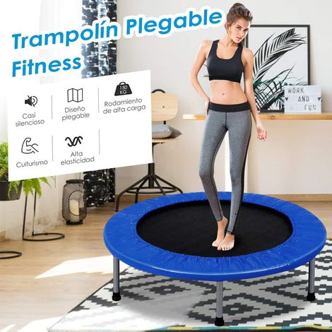 COSTWAY Mini Trampolín de φ96cm Cama Elástica Fitness Carga hasta 100 kg Trampolín Plegable para Jardín Interior Exterior (1/5)