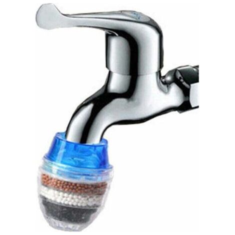 3 grifos, filtro purificador de agua de carbón activado de 5 capas azul + verde + naranja, (1/5)
