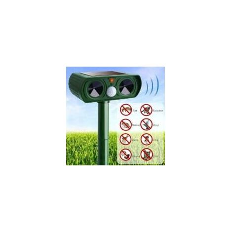 Solar-Ultraschall-Katzenabwehr, Katzenabwehr für draußen, einstellbare Empfindlichkeit und Frequenz, Ultraschall-Katzenabwehr zur Abwehr von Schädlingen, Gartenschutz – (1/4)
