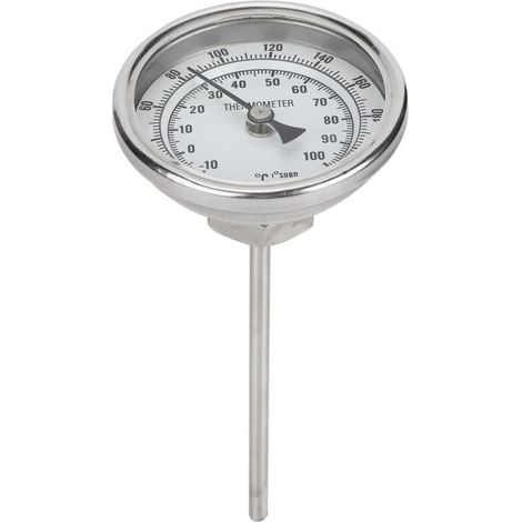 Stainless steel dial thermometer with 1/2 NPT thread, thermometer for homebrew kettles, 0220℉ / 10100℃ (1/5)
