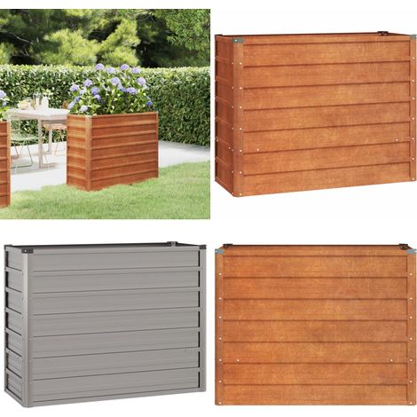 Lit surélevé de jardin rouillé 100x40x77 cm acier corten - Jardiniere - Lit Surélevé - Acier Corten - Décoration Extérieur - Balcon - Home & Living (1/5)