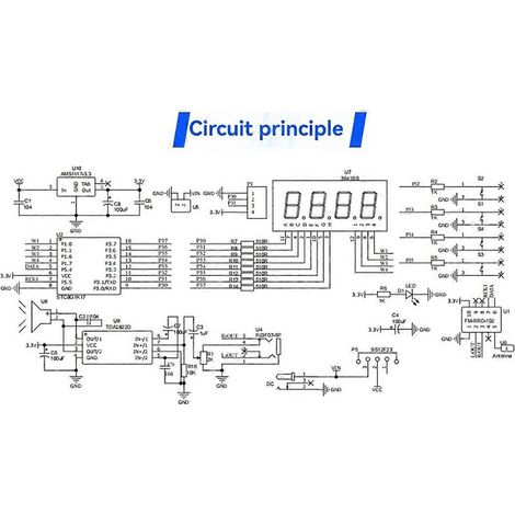 FM-Radio RDA5807 DIY-Bausatz mit elektronischem, einstellbarem 87-108-MHz-Display