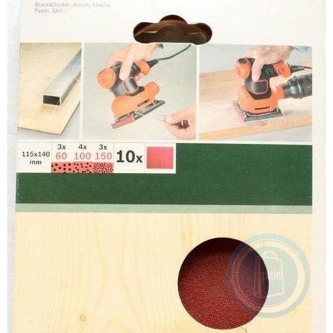 BOSCH - 10 FOGLI ABRASIVI PER LEVIGATRICI ORBITALI - GRANA 150 - 115X140MM