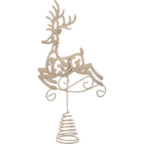 Cresta di paillettes oro rennes h30 - Feeric lights & christmas