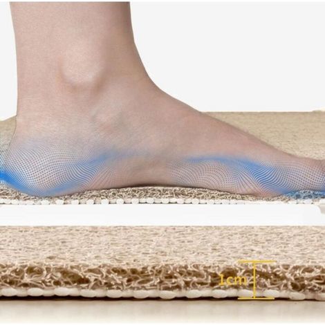Tapis De Douche D Angle - Luffa Naturel - Pour Cabine Douche Angle Et Douche Italienne - 60 X 60 Cm (1/5)