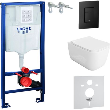 GROHE WC Set mit Vorwandelement, Wand-WC und Spülknopf (1/5)