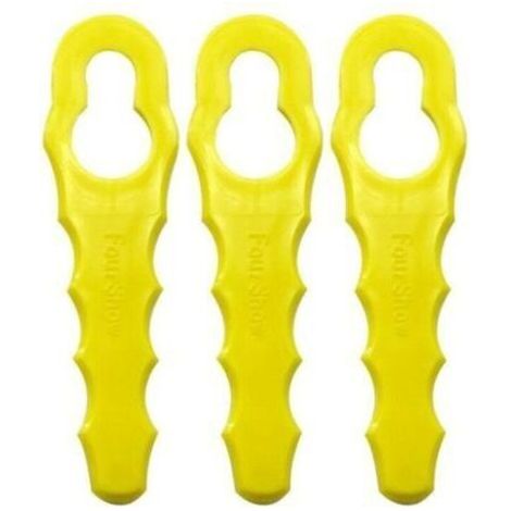 Lot de 100 Lames de Rechange compatible pour Ryobi Coupe Bordure, Têtes Double Lames Dentelées RAC155 RAC157 RAC158- (1/5)