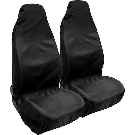 Garneck Lot de 2 housses de siège auto universelles élégantes et portables, quatre saisons, protection de siège auto, étui de support de siège, housse de siège imperméable (noir) (1/5)