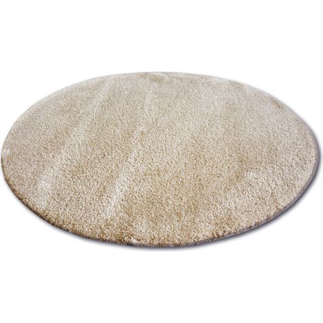 Teppich Kreis SHAGGY MICRO Karamell beige rund 120 cm