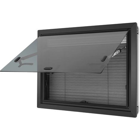 Fenêtre à soufflet, Conception de ventilation, Écran en maille durable, BLANC (1/2)