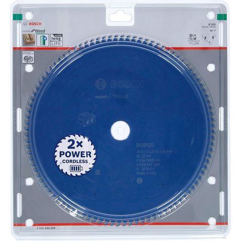 Bosch Accessories Lama Per Sega Circolare Expert For Wood (Legno, 305 x 30 x 2.2 mm, 96 Denti, Accessorio Per Sega Circolare A Batteria) (1/5)