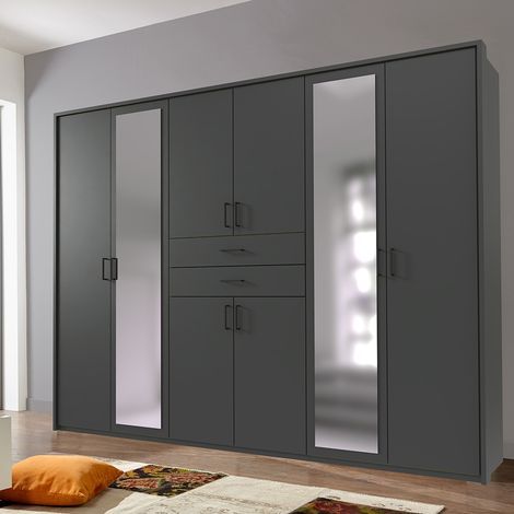 Kleiderschrank 273cm in graphit DUNBAR-43, inkl. Passepartout (1/2)