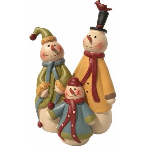 Figurines de bonhomme de neige décoratives de Noël de 4,45 pouces de haut (1/5)