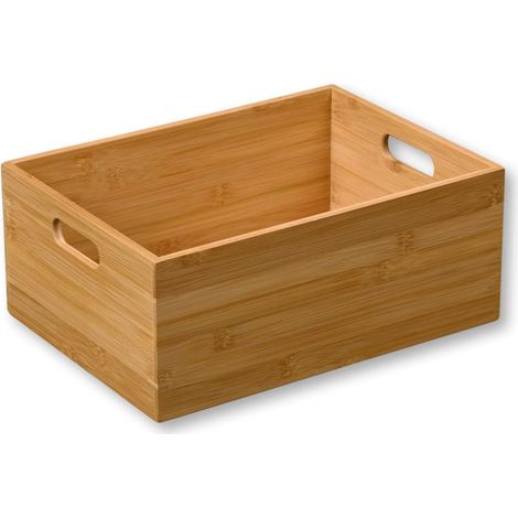 Kesper Scatola portaoggetti in bambù, impilabile, Larghezza 33 x profondità 24 x Altezza 13,5 cm, 57402 (1/4)