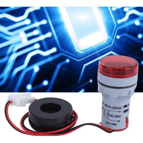 Voyant lumineux universel de signalisation de courant AD16-22DSA 220 V CA rouge (1/5)
