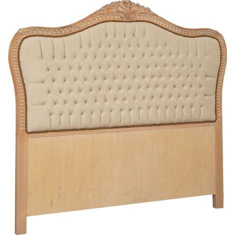 Upholstered double bed headboard in white 171x153x6 Wooden quilted double bed headboard Baroque headboard Cover for headboards (1/5)