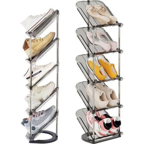 Étagère Chaussure à 5 Niveaux, Peu Encombrante étroite Rangement Chaussure, Meuble Chaussure Entree,1pc (1/5)