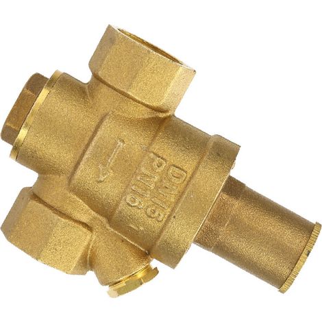 Robinet détendeur de pression d'eau en laiton réglable 1/2" DN15 fileté - 1 pièce (1/5)