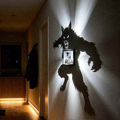 Applique murale gothique Halloween, style loup-garou, pour la maison, le bureau ou le salon. Décoration murale loup-garou. (1/3)