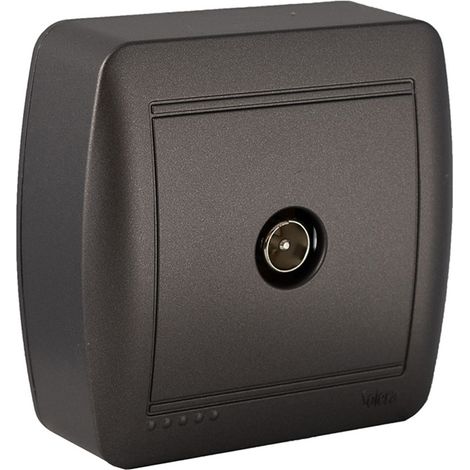 Prise TV en saillie - Noir graphite - Solera (1/2)