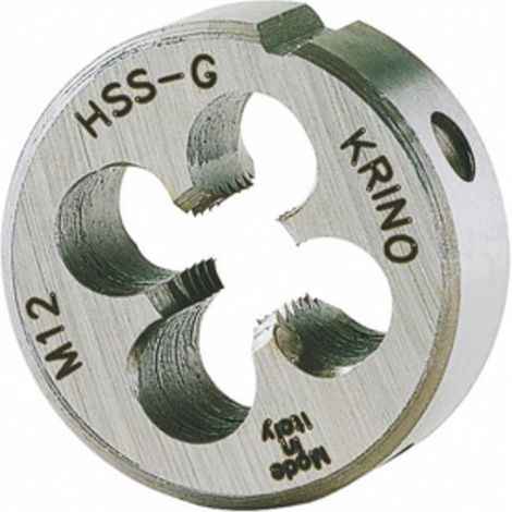 FILIERA TONDA HSS M12 PASSO 1,75 D 38 MM