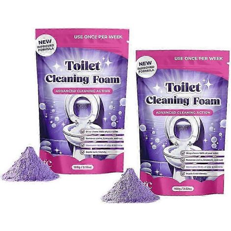 Nettoyant mousse pour toilettes Fizzclean 2X, Nettoyant mousse Fizzclean à action instantanée (1/4)