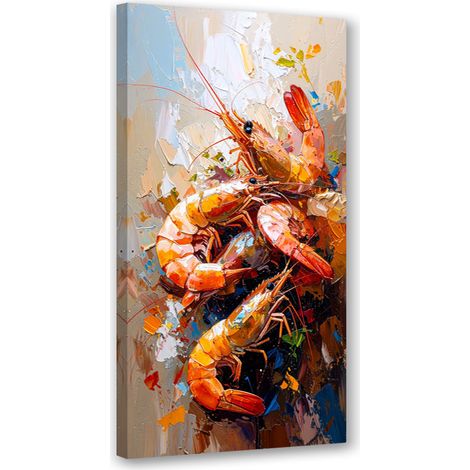 Wandbild Garnele Meeresfrüchte 50x100 cm