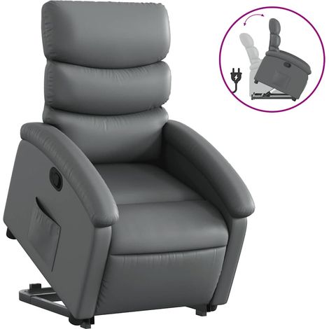 Maison Exclusive - Relaxsessel mit Aufstehhilfe Grau Kunstleder