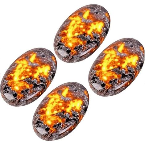 Set mit 4 natürlichen Flammensteinen für Yoga, sensorisches Handspielzeug (1/5)