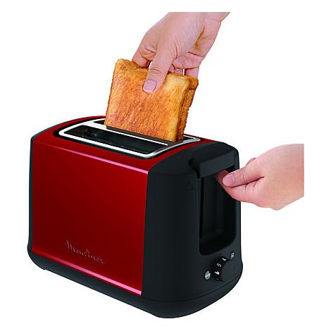Roter toaster mit 850 w und 2 steckplätzen - Moulinex - LT340D11 (1/2)