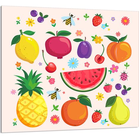 Panneau de verre POUR la cuisine 65x60 Fruits (1/5)