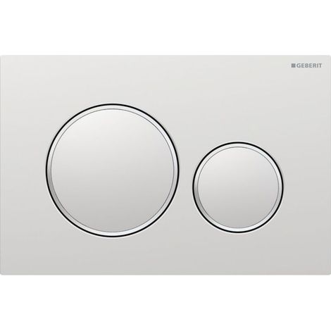 Geberit Sigma20 actuator plate for dual flush: matt chrome lacquered, easy-clean coating, high-gloss chrome (115.882.JQ.1) (1/4)