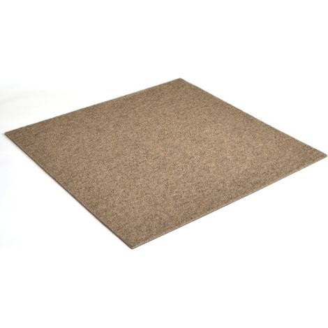 Décoweb – Lot de 20 dalles moquette 50x50 cm – Beige – Classe 33 usage professionnel intensif – Résistance à l'usure et aux chaises à roulettes