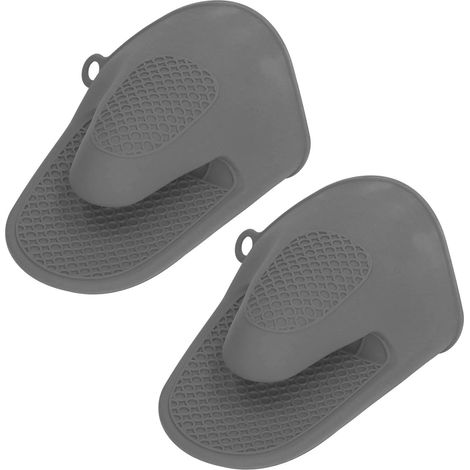 Lot de 2 gants de cuisine en silicone résistants à la chaleur, mini maniques pour four et cuisson (1/5)
