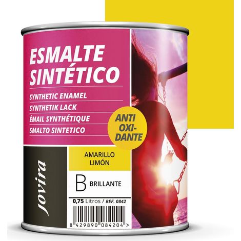 Vernis synthétique anti-oxydant brillant. Protection et décoration de surfaces en acier, fer et bois. 750 Millilitres, Jaume Citron (1/5)
