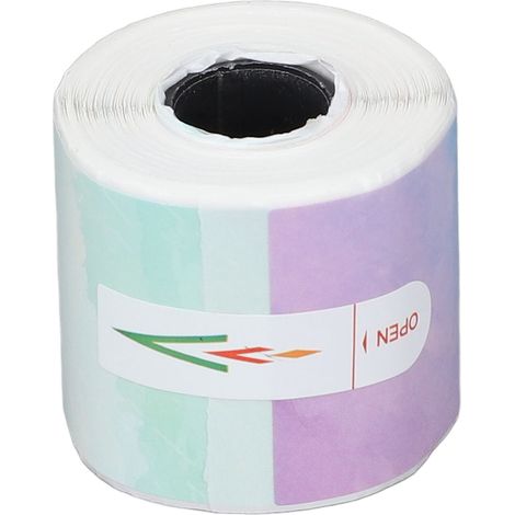 Étiquette thermique ronde autocollante 30x30mm portable auto-adhésive petite entreprise coloré (1/5)
