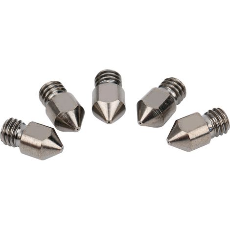 Kit de 5 buses pour imprimante 3D MK8 1,75 mm, consommables 0,2-1,0 mm, accessoires en acier trempé 0,8 mm