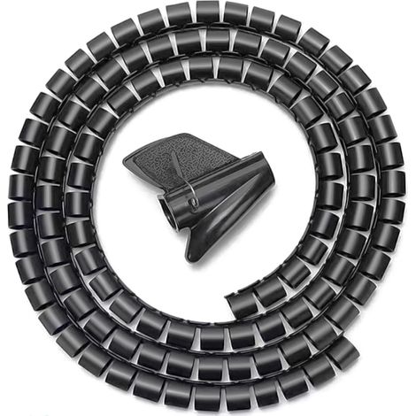 AISENS - A151-0406 - Organisateur de câbles en spirale 25MM, noir, 1.0M (1/3)