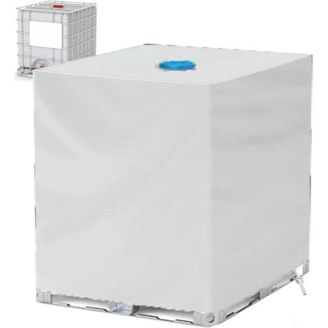 Housse de protection imperméable pour réservoir IBC, tissu Oxford avec protection UV, argentée, 120 x 100 x 116 cm (1/5)