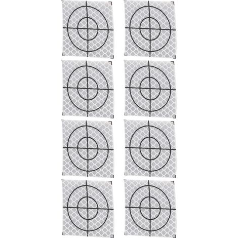 50 autocollants réfléchissants pour cibles, bande réfléchissante auto-adhésive pour stations totales, 5 x 5 cm / 1,97 x 1,97 po